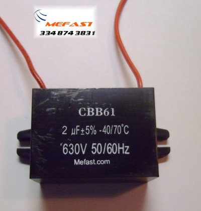 CBB61 Capacitor  2UF 630VAC